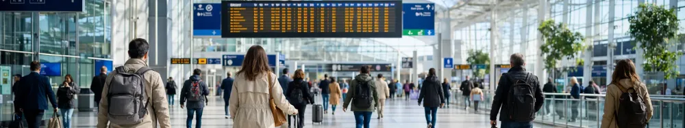 Passagierfluss-Management: Menschen durch Flughäfen, Bahnhöfe und Terminals bewegen